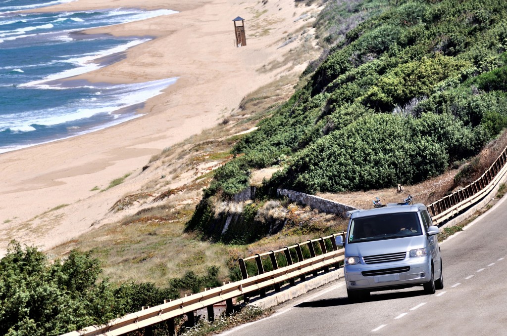 Camper van on the road