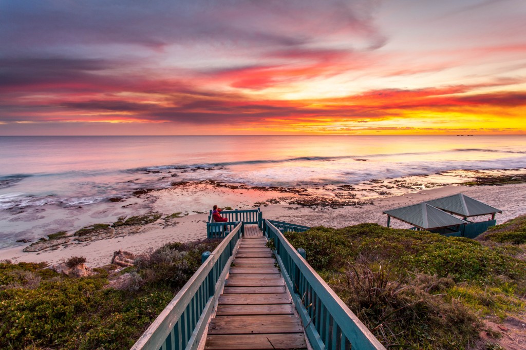 sunset at the beautiful beach