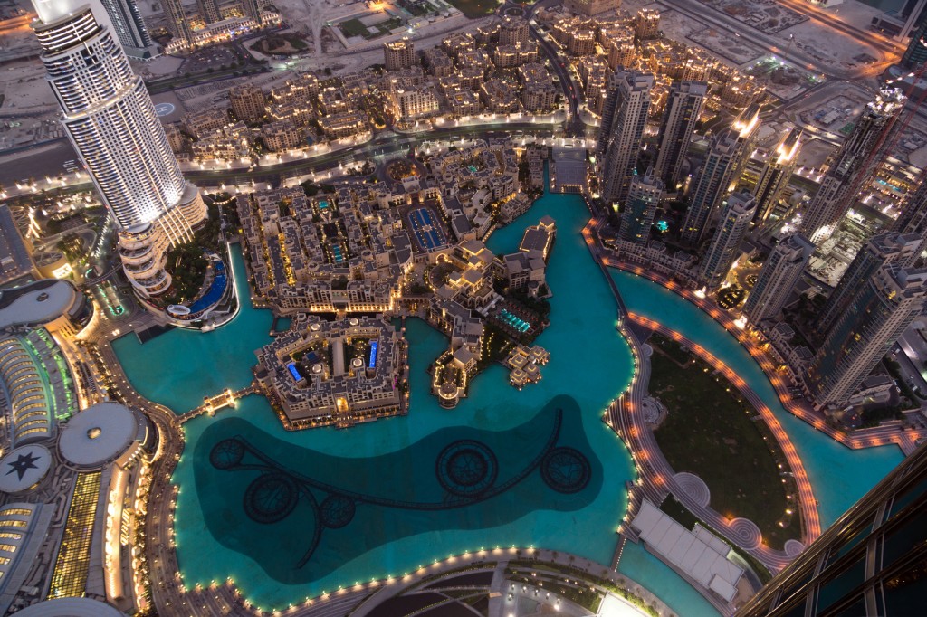 vue du haut de la tour burj khalifa