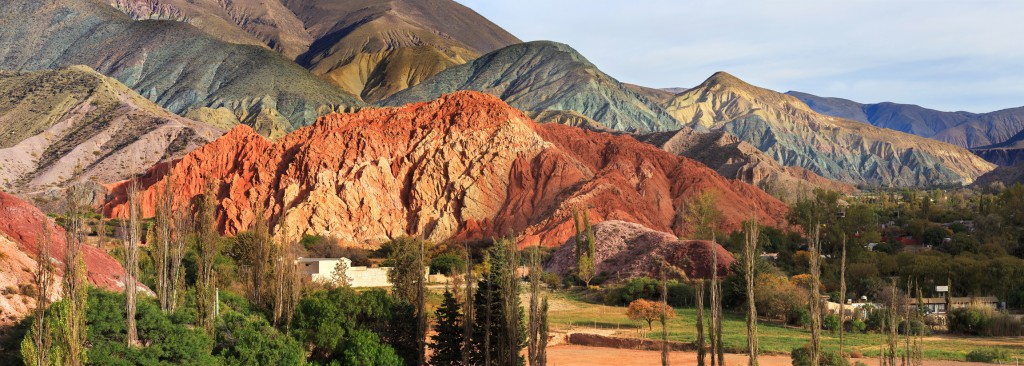 Colored mountain in Purmamarca, Jujuy Argentina