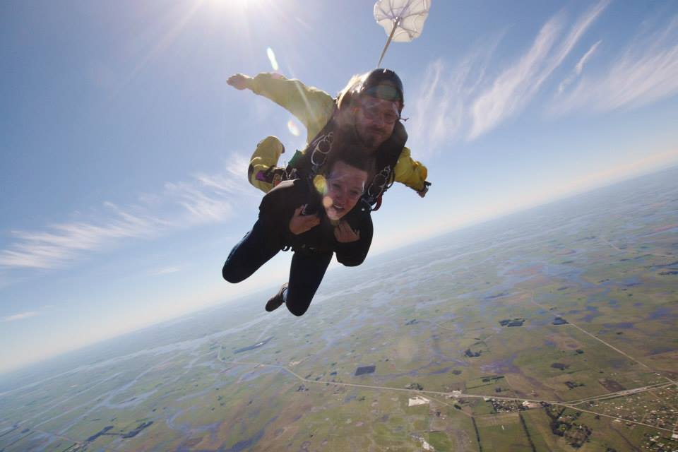 Saut en parachute Mathilde Argentine