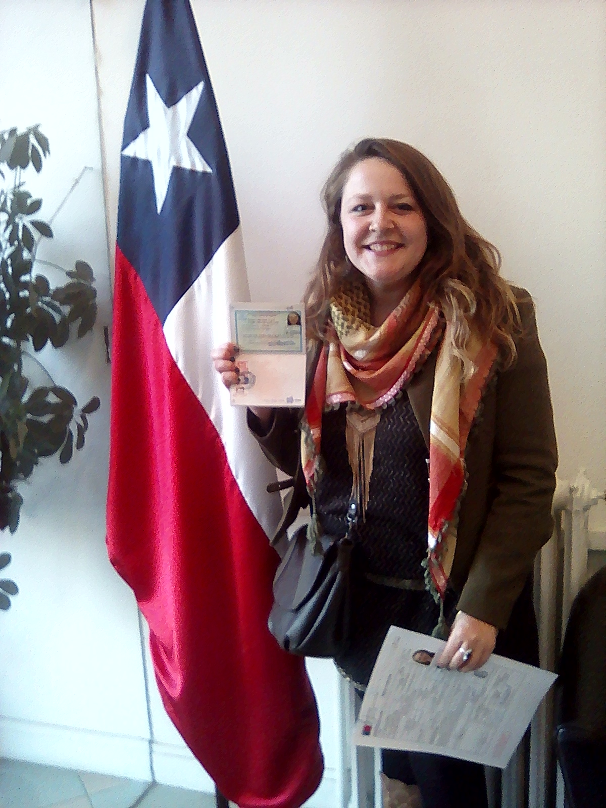 Geraldine ambassade avec PVT Chili