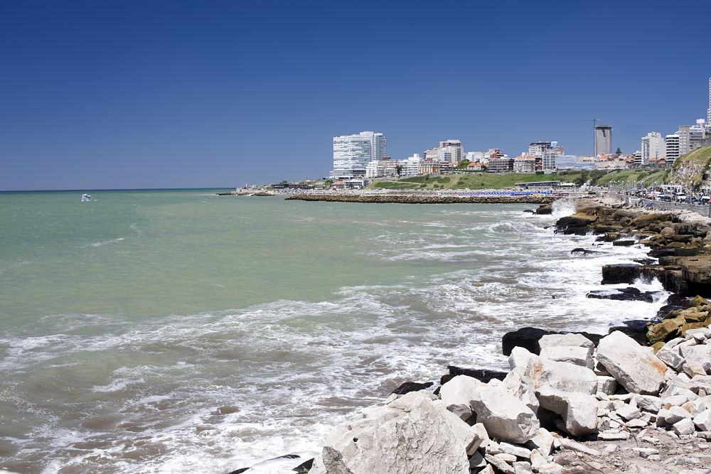 Mar del Plata sur la côte atlantique de l'Argentine