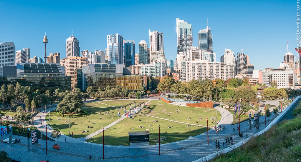 les gratte ciels de Sydney depuis l'Exhibition Center